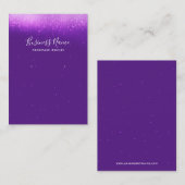 Glam Lila Earring Juwelier Display Visitenkarte (Vorne/Hinten)