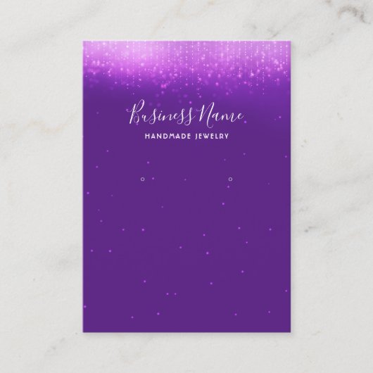 Glam Lila Earring Juwelier Display Visitenkarte (Vorderseite)