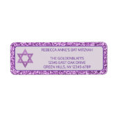 Glam Lila eleganter Star von David Bat Mitzvah (Vorne)