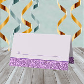 Glam Lila Fun Sitzplätze für Bat Mitzvah Party Platzkarte