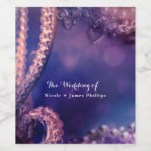 Glam Lila Glow Chic Glamour Party Weinmarken Weinetikett (Einzelnes Label)