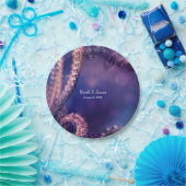 Glam Lila Glow Chic Glamour Pearls Party Pappteller (Party)