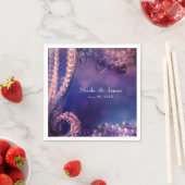 Glam Lila Glow Chic Glamour Pearls Party Serviette (Beispiel)