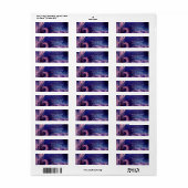 Glam Lila Glow Chic Glamour Perlen Einladung (Vorne)