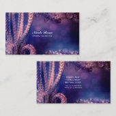 Glam Lila Glow Chic Glamour Perlen Elegante Visitenkarte (Vorne/Hinten)