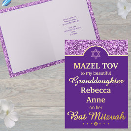Glam Lila Grandtochter Niece Bat Mitzvah Gold
