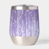 Glam Lila Lavender Tinsel Streifen Weihnachten (Vorderseite)
