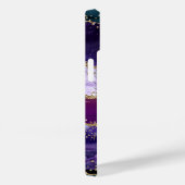 Glam Lila Peacock Agate Feathered Case-Mate iPhone Hülle (Rückseite / Rechts)