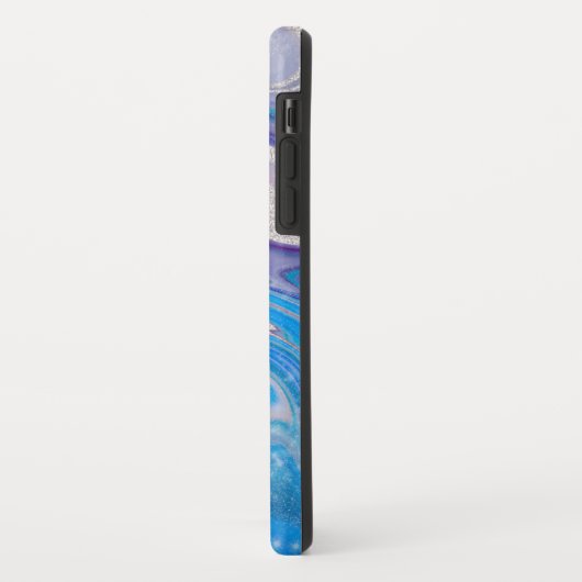 Glam lila Silbermor aus Glitzer Case-Mate iPhone Hülle (Hinten/Links)