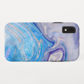 Glam lila Silbermor aus Glitzer Case-Mate iPhone Hülle (Rückseite (Horizontal))