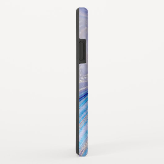 Glam lila Silbermor aus  Glitzer Case-Mate iPhone Hülle (Hinten/Rechts)