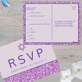 Glam Lila Simple Modern Bat Mitzvah UAWG Postkarte