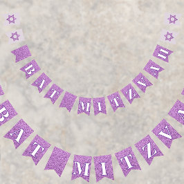 Glam Lila Sparkle Girl Chic Wimpelkette