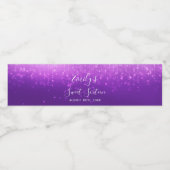 Glam Lila Sweet 16 Wasserflaschenetikett (Einzelnes Label)