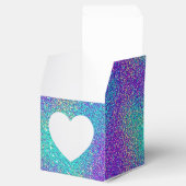 Glam Lila Türkis Sparkling Glittery Gradient Geschenkschachtel (Geöffnet)