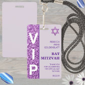 Glam Lila Unique VIP Bat Mitzvah Gastgeschenk Ausweis