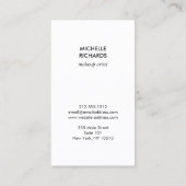 Glam Lip Print Makeup Artist Schönheit Rot/Schwarz Visitenkarte (Rückseite)