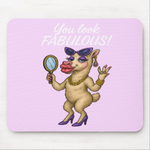 Glam Llama - Fabelhaft von Kopf bis Hoof Mousepad