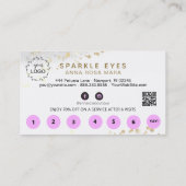 *~* Glam LOGO Gold Eyes QR Visitenkarte (Rückseite)