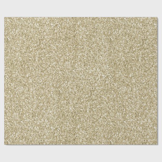 Glam Luxe Gold Glitzer Geschenkpapier (Flach)