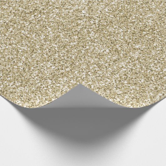 Glam Luxe Gold Glitzer   Geschenkpapier (Ecke)