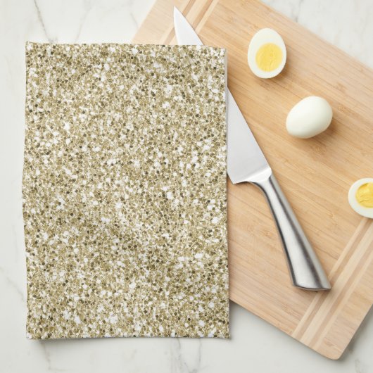 Glam Luxe Gold Glitzer       Geschirrtuch (Viertel Falte)