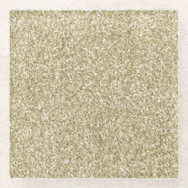 Glam Luxe Gold Glitzer       Glasuntersetzer