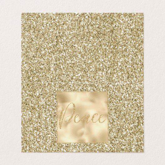 Glam Luxe Gold Glitzer Peace (Außenseite Aufgefaltet)