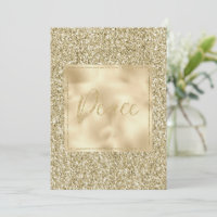 Glam Luxe Gold Glitzer Peace