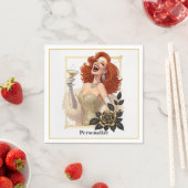 Glam Luxe Party Glamour Diva in Gold Personalize Serviette (Beispiel)