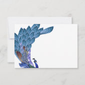 Glam & Luxe Peacock Wedding RSVP Karte (Rückseite)