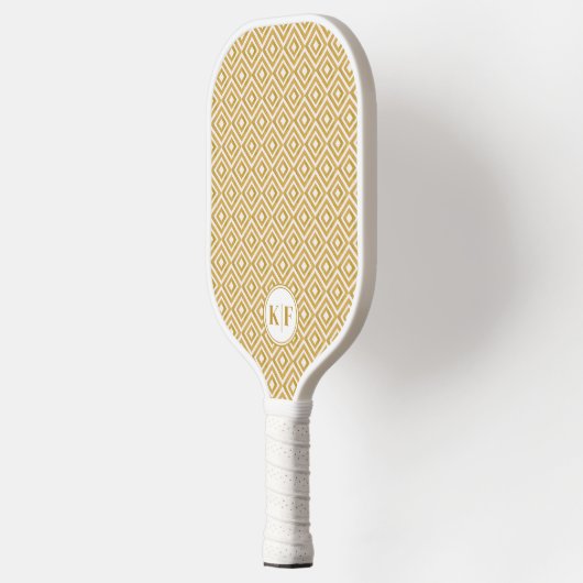 Glam Luxury Monogram personaliz Pickleball Paddle (Links)