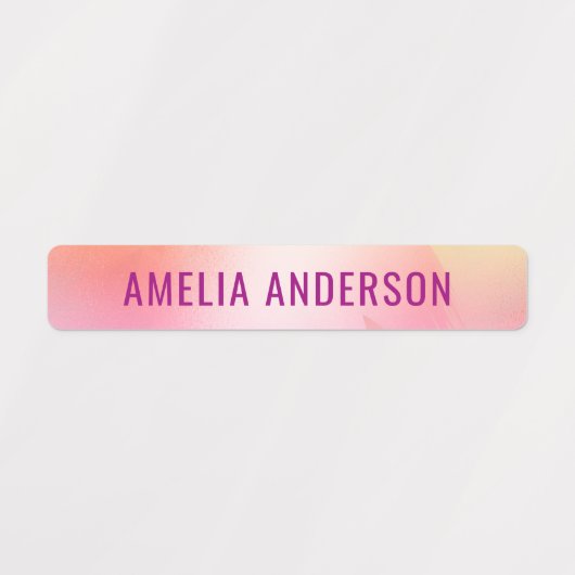Glam Luxury Rose Gold Waterproof Name Labels Etiketten (Design 1)