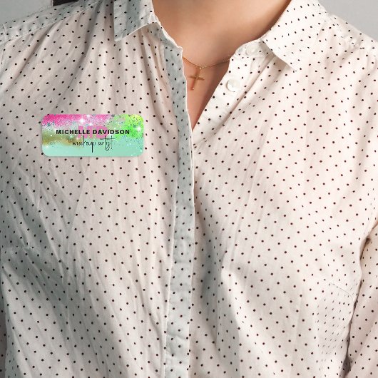 Glam Luxury Trendy Modern Artistic Beruflich Namensschild