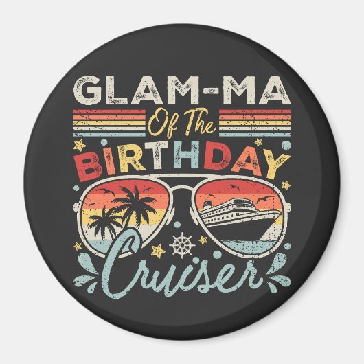 Glam-ma des Geburtstagskreises Magnet (Vorne)
