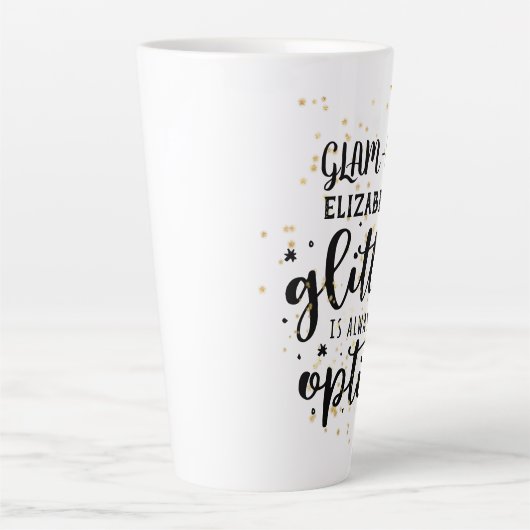 GLAM-MA Gamour Oma Glitzer immer Option FUN Milchtasse (Vorderseite)