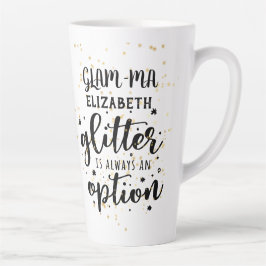 GLAM-MA Gamour Oma Glitzer immer Option FUN Milchtasse