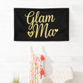 Glam Ma Heart Gold Mama Oma Muttertag Banner (Insitu)