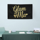 Glam Ma Heart Gold Mama Oma Muttertag Banner (Messeveranstaltung)