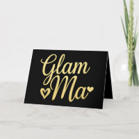 Glam Ma Heart Gold Mama Oma Muttertag