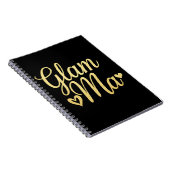 Glam Ma Heart Gold Mama Oma Muttertag Notizblock (Rechte Seite)