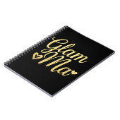 Glam Ma Heart Gold Mama Oma Muttertag Notizblock (Linke Seite)