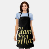 Glam Ma Heart Gold Mama Oma Muttertag Schürze (Getragen)