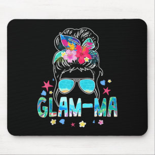 Glam-ma Hello Summer Beach Lover Messy Bun Summert Mousepad