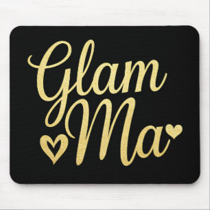 Glam Ma Herz Gold Mama Oma Muttertag Mousepad