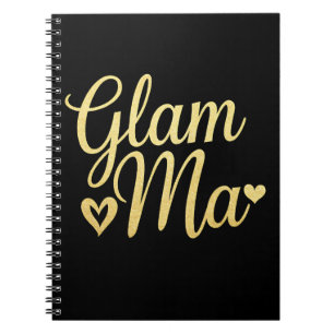 Glam Ma Herz Gold Mama Oma Muttertag Notizblock