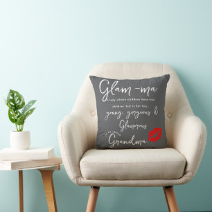 Glam-ma Lustiges Geschenk für stilvolle Oma, Weihn Kissen