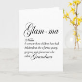 GLAM MA Oma Definition Karte (Gelbe Blume)