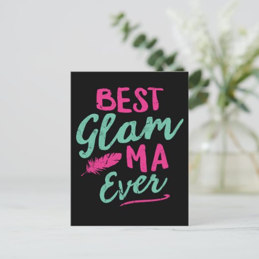 Glam-Ma Oma Mütter Day Postkarte (Stehend Vorderseite)