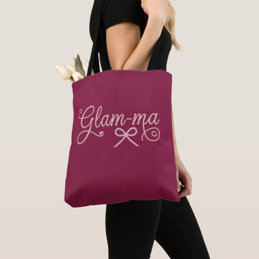 Glam-ma Pearl Schrift Großmutter-Tasche Tasche (Von Nahem)